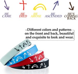 Braccialetto in Silicone con Logo personalizzato reversibile con cinturino testimone che Came morto è sorto asceso tornando in gomma braccialetto ispiratore - Product Image 4