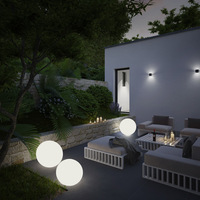 Lámpara de Pie LED RGBW para Exteriores, Jardín, Blanca, Grande, de PE, Impermeable IP65, Forma Redonda, Linterna para Regalo, Cumpleaños, Bodas