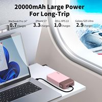 Chargeur portable de grande capacité 20000 mAh avec logo personnalisé OEM, charge rapide 90W PD, chargeur mince pour téléphone, powerbank pour ordinateur portable, petite batterie externe