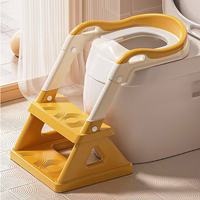 Siège de toilette pour enfants avec échelle réglable en hauteur, pour bébés garçons et filles, avec cadre pliable et marchepied