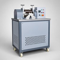 Máquina de Peletización de Plástico, Molino de Dos Rodillos de Laboratorio, Calentamiento Eléctrico, Mezcladora de Compuestos de PVC y PE, Planta Piloto de Peletización, Producción en Pequeños Lotes, CE