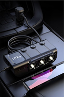 Simr 8 in 1 120W PD36W 12v Pengisi Daya USB Ganda dengan Saklar Soket Pemantik Rokok Qc3.0 Pengisi Daya Mobil Soket Pemantik Rokok Mobil