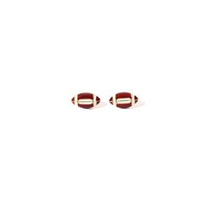 Boucles d'oreilles clous de football en acier inoxydable 316L plaqué or PVD, durables et résistantes, bijoux de mode - Product Image 1