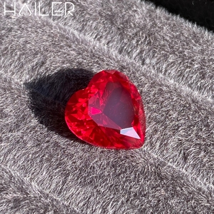 하이 퀄리티 도매 느슨한 심장 보석 비둘기 혈액 루비 실험실 루비 보석 액세서리 - Product Image 3