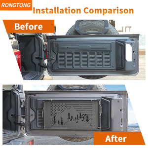 Estante de almacenamiento multifuncional de Metal para puerta trasera de coche plegable Compatible con Jeep Wrangler 2018 + Accesorios Automotrices - Product Image 4