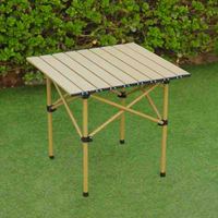 Table de camping portable, table à œufs, table de camping en aluminium, table pliante de pique-nique en plein air et ensemble de chaises