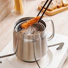 Ölfilter topf mit Sieb und Bratkorb Edelstahl ölsieb mit Bürste - Product Image 6