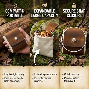 Juego de fundas clásicas de lona encerada a prueba de polvo, multiusos, para cocina, viajes, recolección de alimentos, bolsa plegable con cordón, capacidad de 200 ml - Product Image 5
