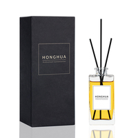 Bouteilles diffuseurs à roseaux en verre en gros avec emballage personnalisé pour l'affichage de parfums d'huiles essentielles