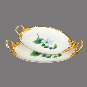 Kitchen Rectangle <strong>Serving</strong> <strong>Platter</strong> Dessert Snack Candy Dry Ceramic Storage Tray - Product Image 4