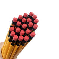 Crayons triangulaires géants en bois rouge HB, 7,5 pouces, corps jaune, emballage en vrac, certifiés EN71 ISO, pour étudiants et fournitures de bureau