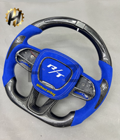 Volant de course en fibre de carbone personnalisé HZ, logo couleur personnalisé, Challenger Hellcat Charger SRT RT Dodge Charger modèles 2006-2019