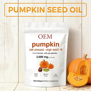 Huile <span class=keywords><strong>de</strong></span> graines <span class=keywords><strong>de</strong></span> citrouille vierge pressée à froid, antioxydant, complément alimentaire pour la pression artérielle et la santé cardiaque, capsules molles, 180 unités - Product Image 4