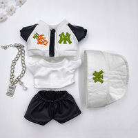 Ensemble de vêtements pour poupée mignonne et stylée, veste de moto imperméable, tenue, casquette de baseball, accessoires personnalisés, vente en gros