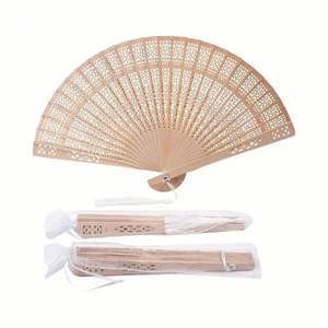 Abanico Plegable de Madera Ecológico Personalizado, Clásico, Tallado en Bambú, para Bodas, Cumpleaños, Fiestas, Decoración Pintada para Bebés, Manualidades - Product Image 4