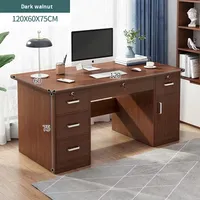 Ensemble bureau et chaise de travail avec tiroir, design moderne et simple en bois, pour la maison et le bureau
