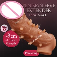 Extenseur de pénis en silicone, gaine creuse pour homme, en TPE souple, réaliste, énorme, pour usage sexuel adulte, prix avantageux