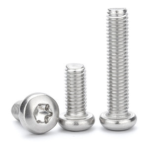 Sachet de 100 vis métriques à tête cylindrique Torx en acier inoxydable 304 M2-M8, vis à clé hexagonale pour diverses applications - Product Image 1