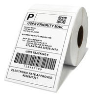 Etiquetas Térmicas Adhesivas de Papel Termosensible de 4*6 Pulgadas (100*150 mm) Directo de Fábrica, Impresión Personalizada de Códigos de Barras, Rollo de Etiquetas Adhesivas