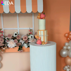 LEDA Children Party Entrance <b>Decoration</b> Acrylic Backdrop Orange Background Wall with Hanging <b>Balloons</b> - Product Image 3