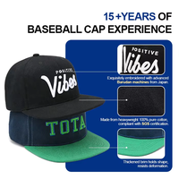 Gorras de Béisbol Personalizadas al por Mayor de Alta Calidad, 6 Paneles, Bordado 3D, Visera Plana, Estilo Hip Hop, Moda Urbana