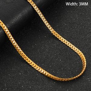 Collana Lunga a Catena Cubana in Acciaio Inossidabile Goffrato 3mm/4.5mm/6mm, Stile Retrò Robusto, per Uomo e Donna, Colore Argento/Oro - Product Image 5