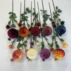 Dahlias artificiels Suzume II, couleurs mélangées, 30cm-100cm, toucher naturel, pour mariage, décoration intérieure, arrangement floral - Product Image 4