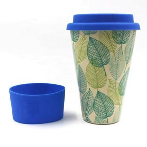 Botella de Agua Ecológica con Impresión Completa, Taza de Café Reutilizable de Fibra de Bambú Personalizable al por Mayor - Product Image 4