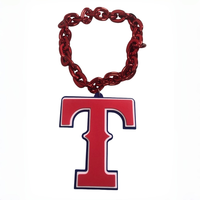Collier pendentif baseball géant Hip Hop, chaîne de supporter en mousse EVA entièrement sertie de strass, bijoux de stade, vente en gros