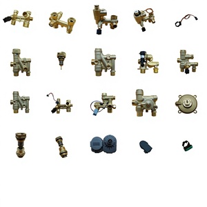 Conjunto de válvula de tres vías montado en la pared con motor de inversión para componentes del circuito de agua de la caldera - Product Image 1