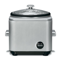 Cuiseur à riz électrique 1,5 L en acier inoxydable avec couvercle en verre, fonction cuisson automatique et maintien au chaud, mini cuiseur vapeur avec grille pour hôtels et usage domestique