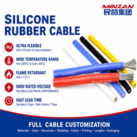 Cuivre étamé 200 ℃ 600V Vw-1 22 Awg 20awg 18awg 16awg 14awg 12awg câble électrique en fil de Silicone résistant aux hautes températures