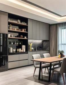 Vitrine de salon en bois, design de salon, meubles de salon, vitrine pour appartements et hôtels, armoire murale de salon - Product Image 1