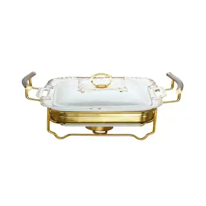 L4602 Restaurant hotel utensils new brass chafing dish stainless steel chafing dish