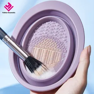 Vente en gros d'outils de beauté plaque de nettoyage brosse de maquillage en Silicone tampons de nettoyage outils de maquillage bols de nettoyage tampons à récurer