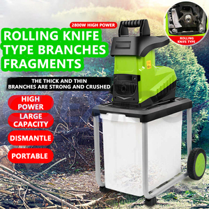 Broyeur à bois 2800W |   Broyeur de branches et de feuilles |   Machine à broyer le bois pour une déchiquetage efficace du bois - Product Image 6