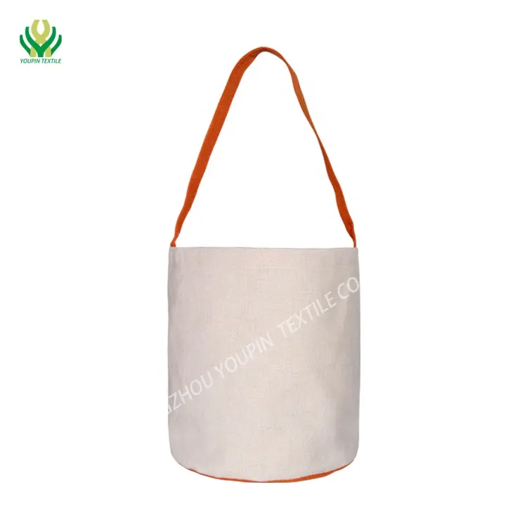 New Arrival Halloween Trick or Treat Bucket Festive Party Decoration Candy Basket Tote Bag for Sublimation