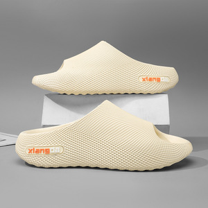 2026 Thick Cushioned Anti Slip Slide <b>Slippers</b> Men Durable Grid Surface Water Resistant Summer Breathable Sandals For Indoor Rest - Product Image 3