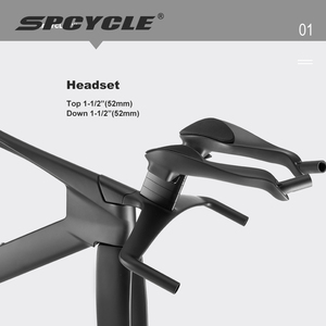 Cadre de vélo de contre-la-montre en <span class=keywords><strong>carbone</strong></span> SPCycle TT928 Aero avec support UDH, boîtier de pédalier T47 et câblage entièrement intégré - Product Image 4