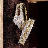 GOODTIME GT-I16 Shopify Nouvelle bague de fiançailles en perles creuses à double couche et diamants naturels pour femme, style européen et américain, pour mariage