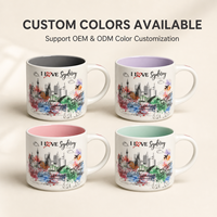 Souvenirs de la ville de Sydney en Australie, tasse en céramique, idées de cadeaux touristiques, tasse à café en porcelaine peinte à la main, personnalisable OEM ODM