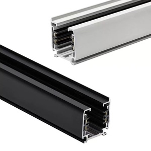 Moderne populaire personnalisé monté en surface en aluminium 6 fils triphasé DALI système d'éclairage sur rail rail et connecteurs d'accessoires - Product Image 4