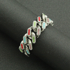 Wide Men's <b>Cuban</b> <b>Chain</b> Bracelet Bracelet Cool Hipster Personality Jewelry Tanjing - Product Image 3