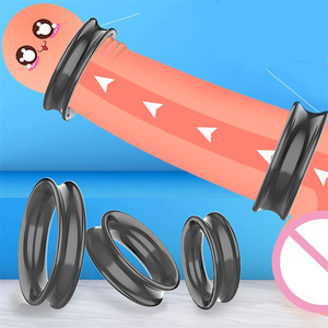 3 Stück Wieder verwendbarer TPE Vorhaut Korrektur <span class=keywords><strong>ring</strong></span> Silikon Cockring für Eichel <span class=keywords><strong>Ring</strong></span> & Verzögerung Ejakulation Sexspielzeug für Männer - Product Image 2