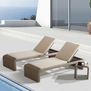 Chaises longues et transats en rotin PE pour hôtels et piscines, vente en gros d'usine - Product Image 3
