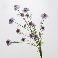 LO-629 Groothandel Rustieke Stijl Kunstmatige Scabiosa-bollen Kunstbloemen voor Thuis Bruiloft Tafel Bloemstuk Decoratie