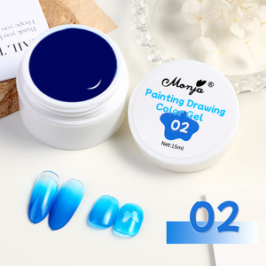 Nouveau style – 5 couleurs en stock – Gel <span class=keywords><strong>de</strong></span> peinture spécial à haute saturation pour nail art DIY, pot petit format, colle large pour peinture <span class=keywords><strong>sur</strong></span> <span class=keywords><strong>ongles</strong></span> - Product Image 5