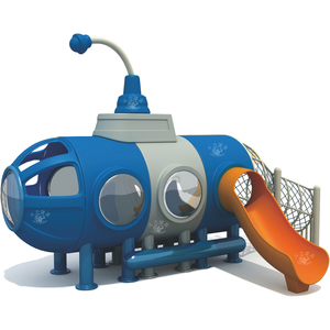 Giấc mơ trẻ em ngoài trời trong nhà quay đúc nhựa tàu ngầm trượt sân chơi cho trẻ em với bò Net - Product Image 1