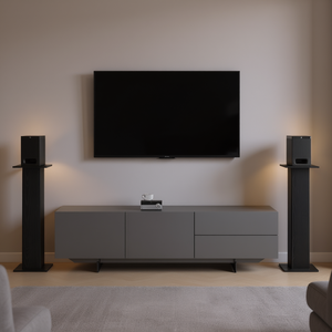Soportes para Altavoces de Barra de Sonido Black Oak de 11.81 x 11.81 x 37.40 Pulgadas para Configuración de Audio en el Hogar - Product Image 2