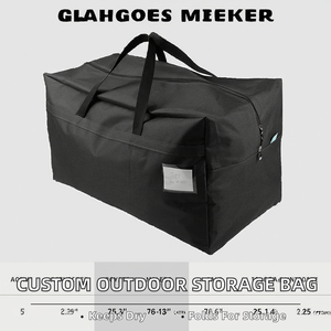 Ensemble de couettes pliables 80x55cm, design européen, noir, pour salon, avec rangement, en tissu Oxford 600D, imperméable, anti-poussière et écologique - Product Image 3